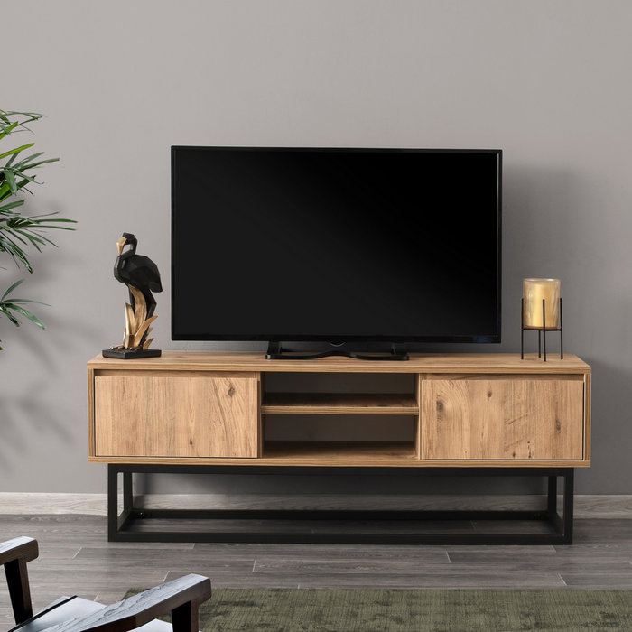 Hanah Home Belinda 140 Soporte para TV Negro y Pino